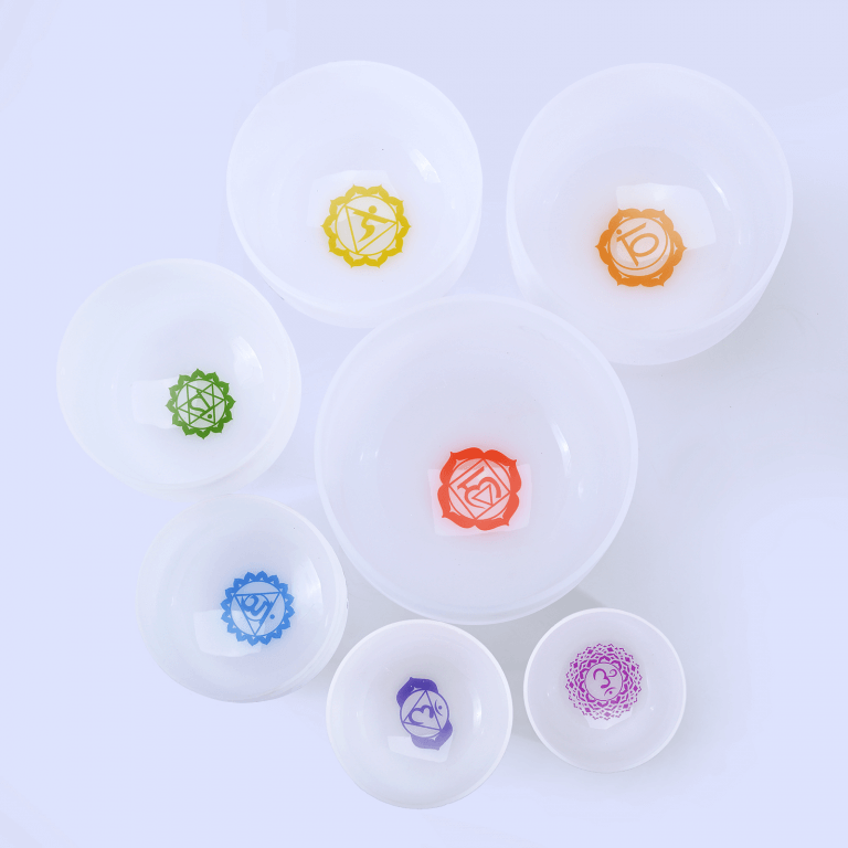 Bol à Chant Cristal 432 Hz Chakra Troisième Œil 20cm - ENERGYSOUND Avec Sac