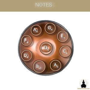 handpan 9 notes cuivre monboltibetain