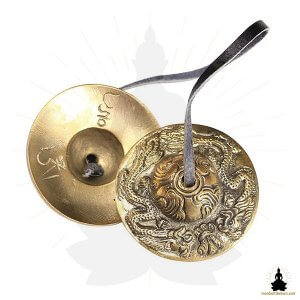 Cymbales Tibétaines Tingsha Mantra en Cuivre - 3 Modèles disponibles