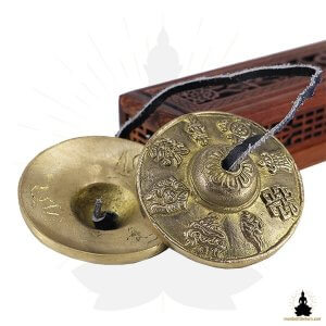 Cymbales Tibétaines Tingsha Mantra en Cuivre - 3 Modèles disponibles